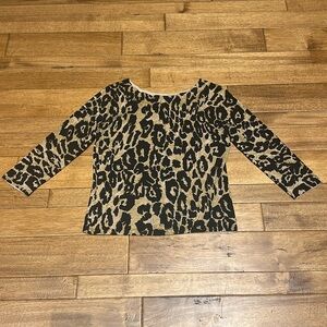 Grace Elements Women’s Small Top Animal Print Black Gold Cheetah‎